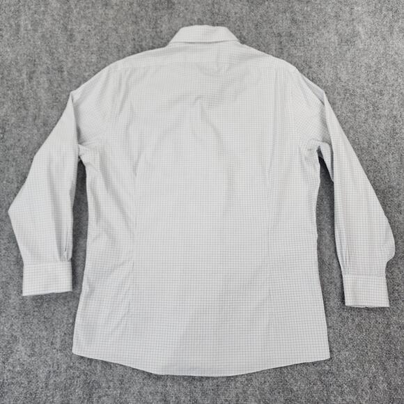 Brooks Brothers Shirt Mens 16 Blue White Check Milano Long Sleeve Button Down - Picture 3 of 15